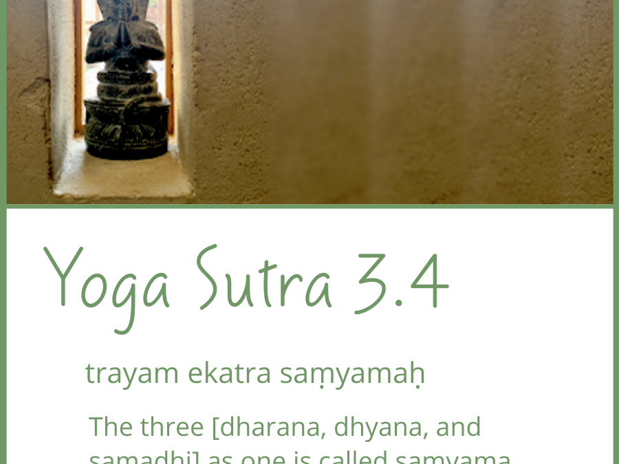 Exploring the Yoga Sutras of Patanjali: Sutra 3.4