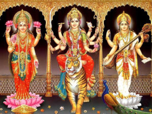 Durga, Lakshmi, Saraswati